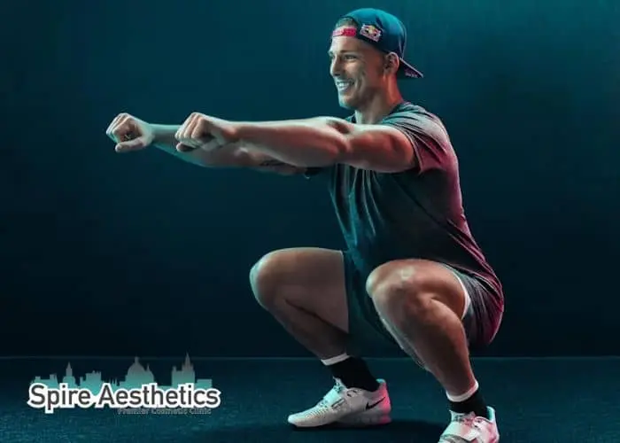 Image of man build leg muscle Braintree through exercise