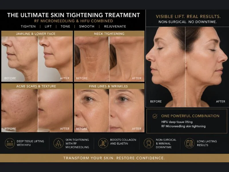 Results of combined treatment for the ultimate skin tightening treatment Braintree