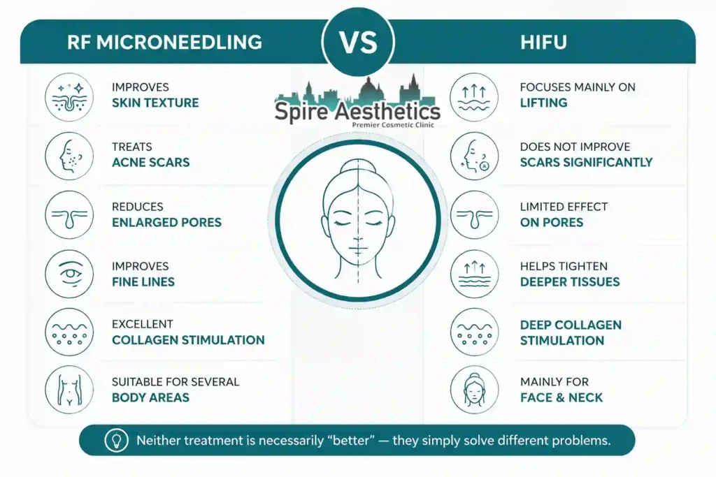 RF Microneedling vs HIFU: Which Treatment Gives Better Results Braintree?